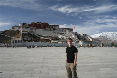 Outside the Potala, Lhasa.