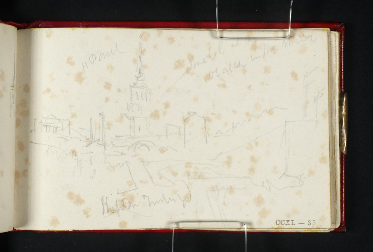 The original sketch of St Paul’s church by Turner, 1830. Matthew Imms, ‘St Paul’s Church, Hockley, Birmingham 1830 by Joseph Mallord William Turner’, catalogue entry, August 2013.