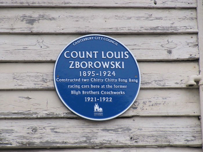 Zborowski blue plaque, Bligh Brothers workshops